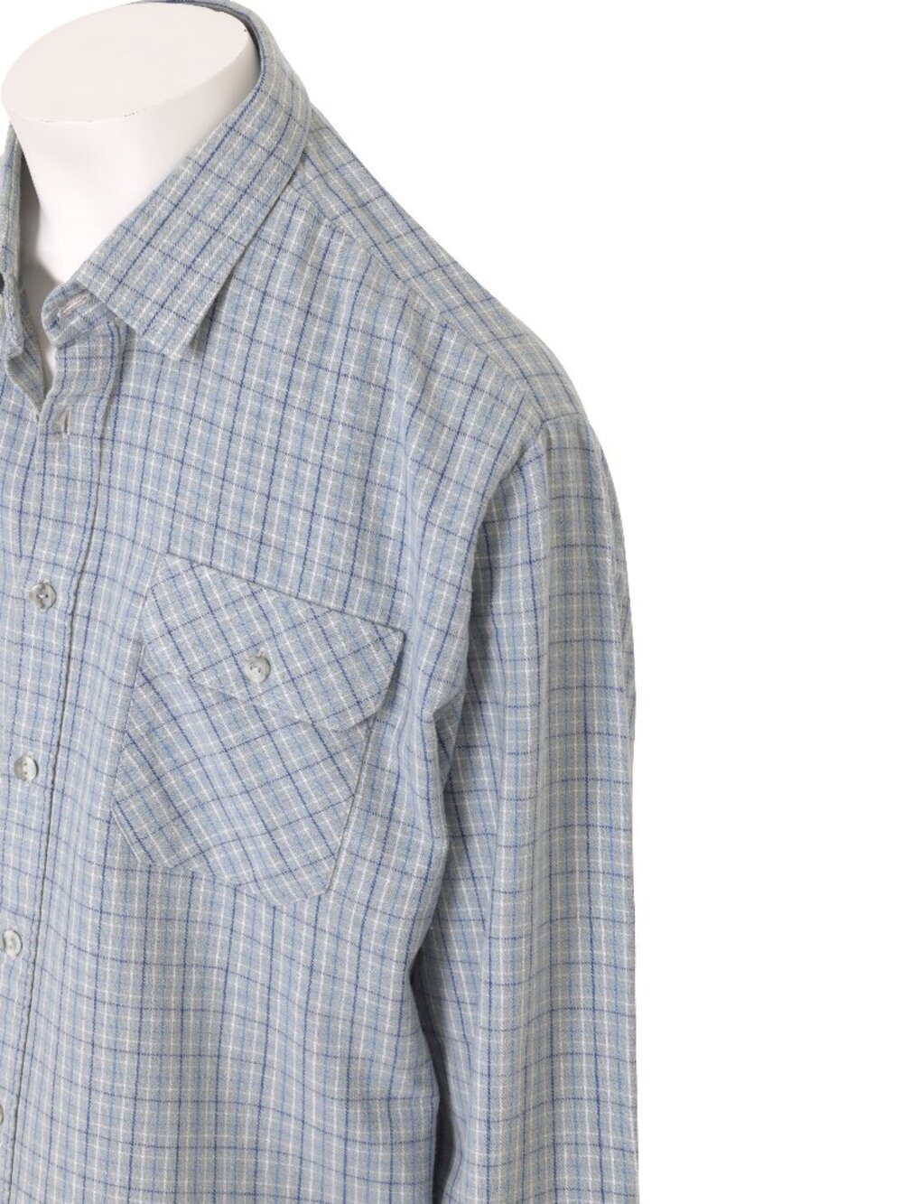 1974–1981, Pattern-Rotated Windowpane Flannel Bias Pocket Leisure Shirt